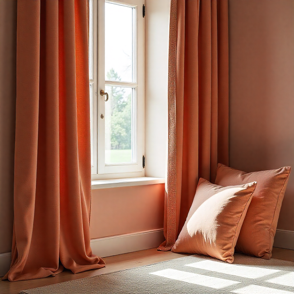 Beautiful interior design with curtains